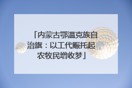 内蒙古鄂温克族自治旗：以工代赈托起农牧民增收梦
