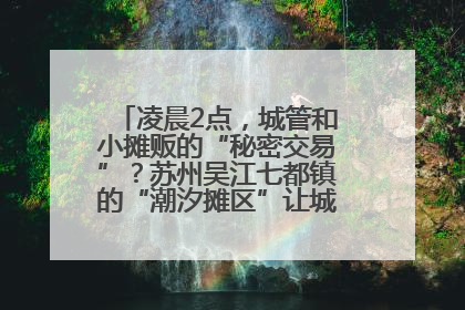 凌晨2点，城管和小摊贩的“秘密交易”？苏州吴江七都镇的“潮汐摊区”让城市管理有了人情味