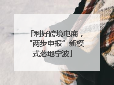 利好跨境电商，“两步申报”新模式落地宁波