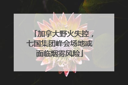 加拿大野火失控，七国集团峰会场地或面临烟雾风险