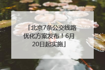北京7条公交线路优化方案发布！6月20日起实施