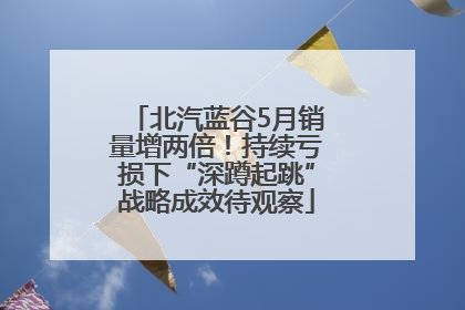 北汽蓝谷5月销量增两倍！持续亏损下“深蹲起跳”战略成效待观察