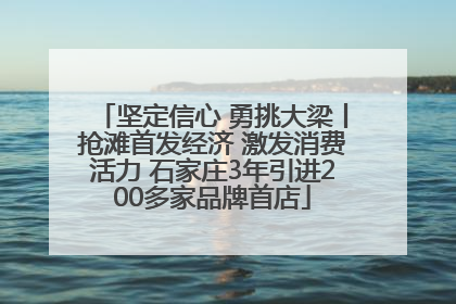 坚定信心 勇挑大梁丨抢滩首发经济 激发消费活力 石家庄3年引进200多家品牌首店
