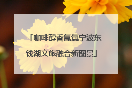咖啡醇香氤氲宁波东钱湖文旅融合新图景