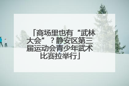 商场里也有“武林大会”？静安区第三届运动会青少年武术比赛拉举行