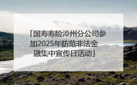 国寿寿险漳州分公司参加2025年防范非法金融集中宣传日活动