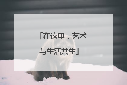 在这里，艺术与生活共生