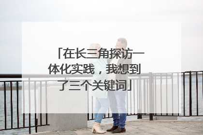 在长三角探访一体化实践，我想到了三个关键词