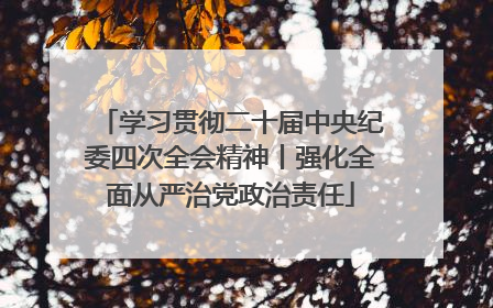 学习贯彻二十届中央纪委四次全会精神丨强化全面从严治党政治责任
