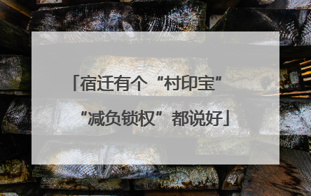 宿迁有个“村印宝” “减负锁权”都说好