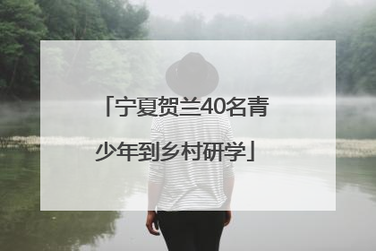 宁夏贺兰40名青少年到乡村研学