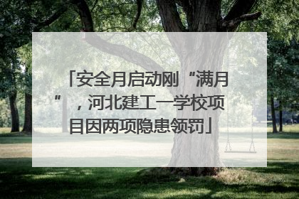 安全月启动刚“满月”，河北建工一学校项目因两项隐患领罚