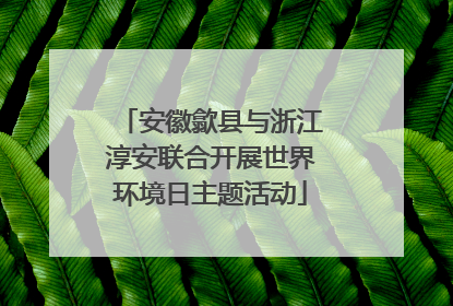 安徽歙县与浙江淳安联合开展世界环境日主题活动