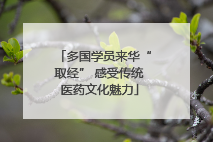 多国学员来华“取经” 感受传统医药文化魅力
