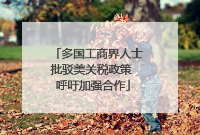 多国工商界人士批驳美关税政策 呼吁加强合作