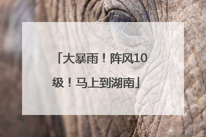 大暴雨！阵风10级！马上到湖南