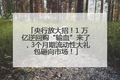 央行放大招！1 万亿逆回购“输血”来了，3个月期流动性大礼包砸向市场！