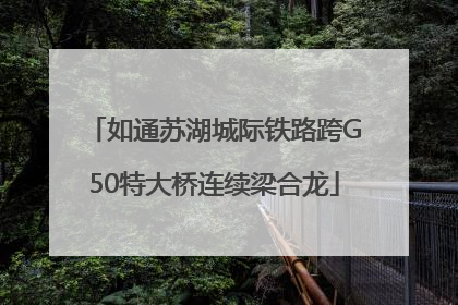 如通苏湖城际铁路跨G50特大桥连续梁合龙