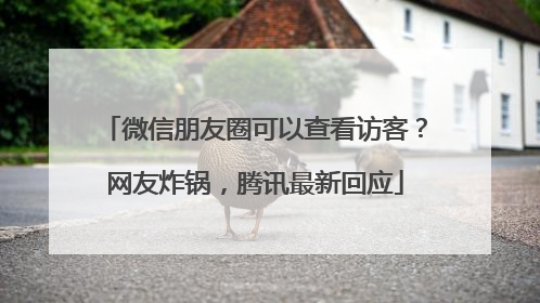 微信朋友圈可以查看访客？网友炸锅，腾讯最新回应