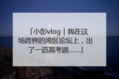 小彭vlog｜我在这场跨界的湾区论坛上，出了一道高考题……