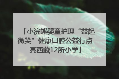 小浣熊婴童护理“益起微笑”健康口腔公益行点亮西藏12所小学