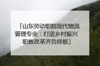 山东劳动职院现代物流管理专业：打造乡村振兴职教改革齐鲁样板