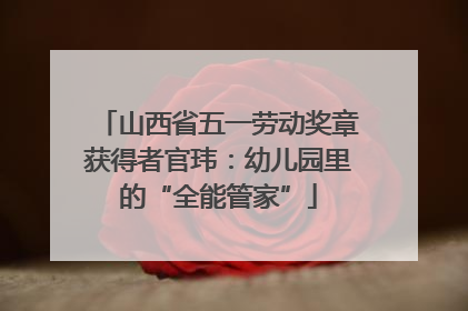 山西省五一劳动奖章获得者官玮：幼儿园里的“全能管家”