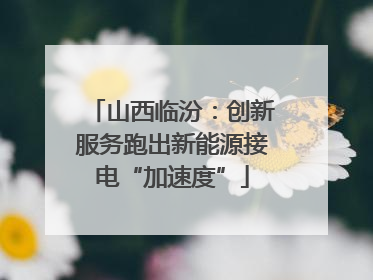 山西临汾：创新服务跑出新能源接电“加速度”