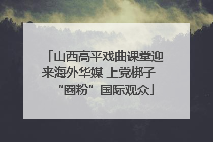 山西高平戏曲课堂迎来海外华媒 上党梆子“圈粉”国际观众