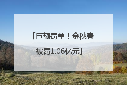 巨额罚单！金穗春被罚1.06亿元