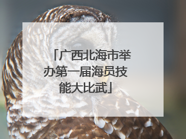 广西北海市举办第一届海员技能大比武