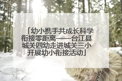 幼小携手共成长科学衔接零距离——台江县城关四幼走进城关三小开展幼小衔接活动