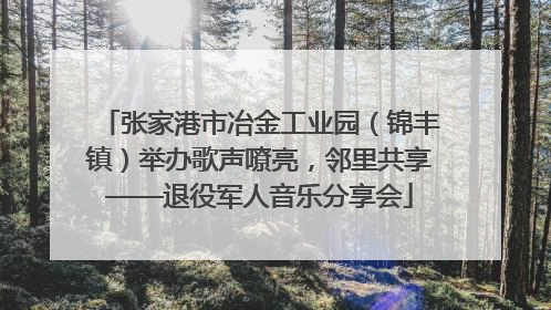 张家港市冶金工业园（锦丰镇）举办歌声嘹亮，邻里共享——退役军人音乐分享会