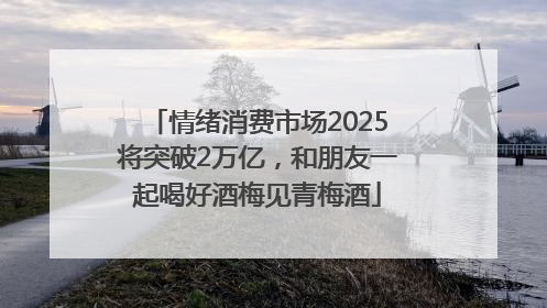 情绪消费市场2025将突破2万亿，和朋友一起喝好酒梅见青梅酒