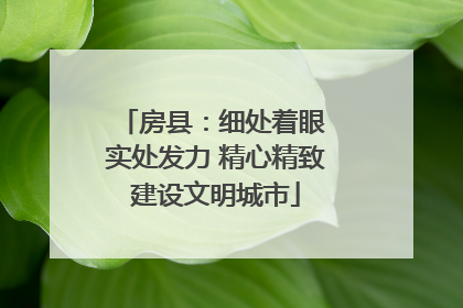 房县：细处着眼 实处发力 精心精致建设文明城市