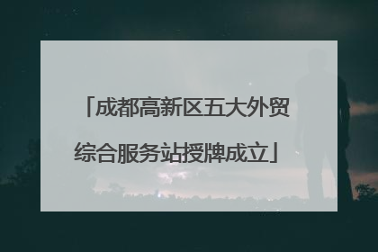 成都高新区五大外贸综合服务站授牌成立