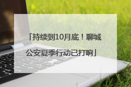 持续到10月底！聊城公安夏季行动已打响