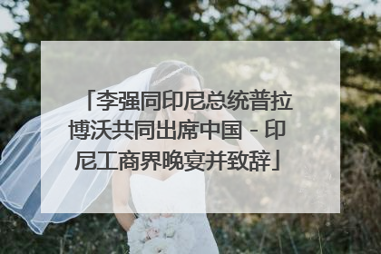 李强同印尼总统普拉博沃共同出席中国－印尼工商界晚宴并致辞
