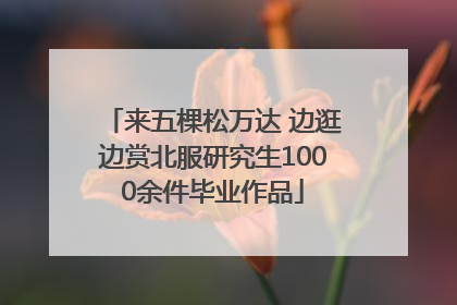 来五棵松万达 边逛边赏北服研究生1000余件毕业作品