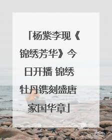 杨紫李现《锦绣芳华》今日开播 锦绣牡丹镌刻盛唐家国华章