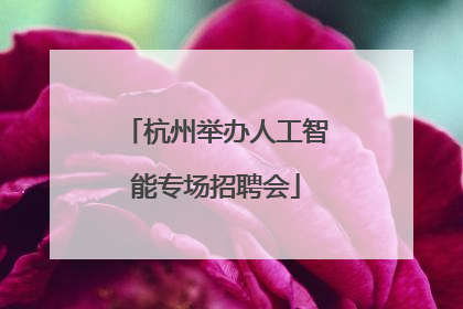 杭州举办人工智能专场招聘会