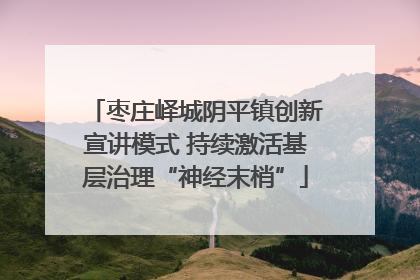 枣庄峄城阴平镇创新宣讲模式 持续激活基层治理“神经末梢”