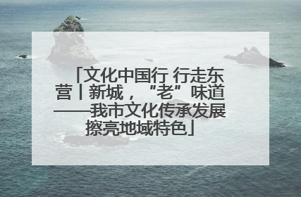 文化中国行 行走东营丨新城，“老”味道——我市文化传承发展擦亮地域特色