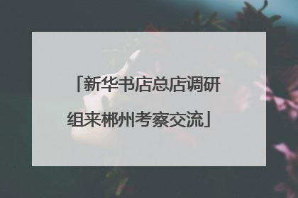 新华书店总店调研组来郴州考察交流