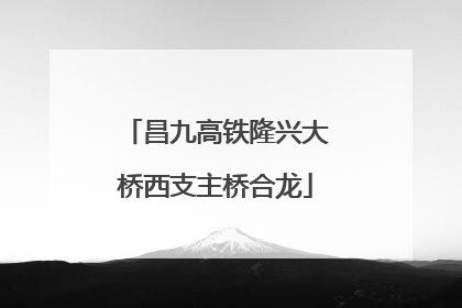 昌九高铁隆兴大桥西支主桥合龙