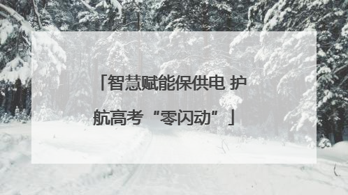 智慧赋能保供电 护航高考“零闪动”