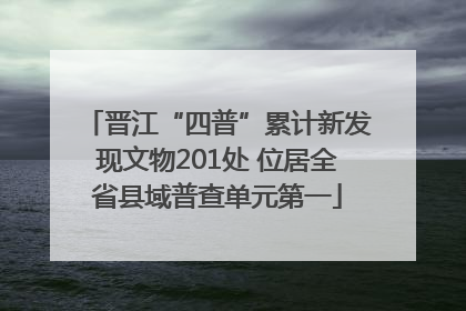 晋江“四普”累计新发现文物201处 位居全省县域普查单元第一