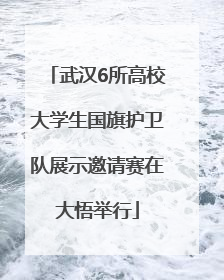 武汉6所高校大学生国旗护卫队展示邀请赛在大悟举行