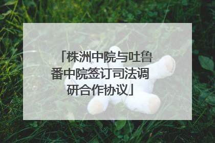 株洲中院与吐鲁番中院签订司法调研合作协议