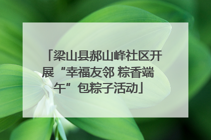 梁山县郝山峰社区开展“幸福友邻 粽香端午”包粽子活动